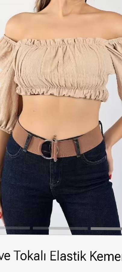 HALKA VE HALTER TOKALI ELASTİK KEMER