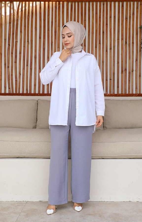 KADIN BATTAL BEDEN AEROBİN BELİ LASTİKLİ PANTOLON